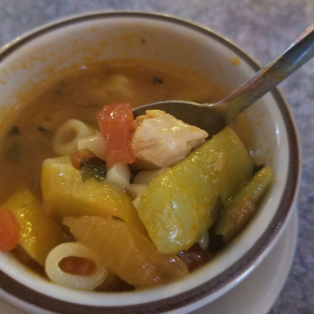 Angie's Family Restaurant - Chicken veggie soup.. huge chunks of vegetables! Yum! - American Near Me - Chesapeake, Virginia