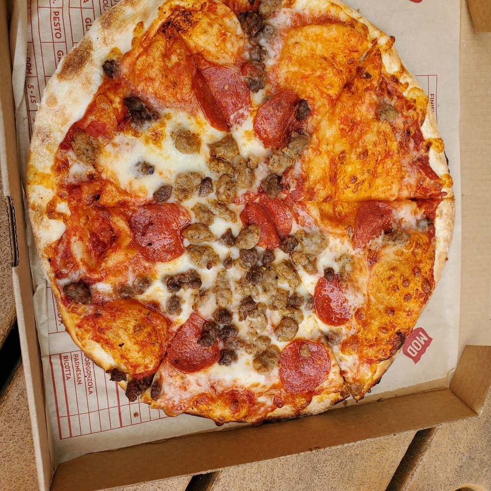 MOD Pizza - It takes work to miss toppings this badly lol - Pizza Near Me - Issaquah, Washington