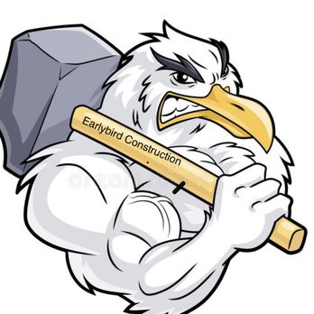 Earlybird Construction - a bald eagle holding a hammer in his hand - General Contractors Near Me Earlybird Construction - a bald eagle holding a hammer in his hand - General Contractors Near Me