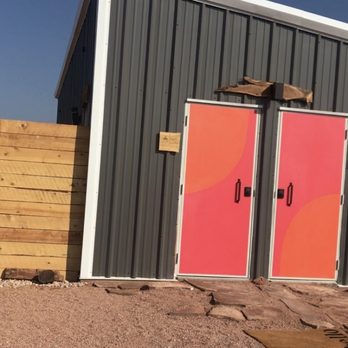 Dark Sky RV Campground - Bathroom. Watch the sunrise on the left watch it set on the right - RV Parks Near Me - Kanab, Utah Dark Sky RV Campground - Bathroom. Watch the sunrise on the left watch it set on the right - RV Parks Near Me - Kanab, Utah