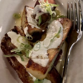 Gjelina - Roasted Japanese Sweet Potato , Scallion , & Jalapeno Yogurt - New American Near Me - Venice, California Gjelina - Roasted Japanese Sweet Potato , Scallion , & Jalapeno Yogurt - New American Near Me - Venice, California