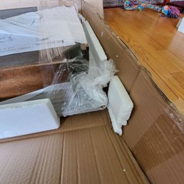 3rd table I had to pick up and take home only to find it too had a crushed corner due to mishandling. 3rd table I had to pick up and take home only to find it too had a crushed corner due to mishandling.