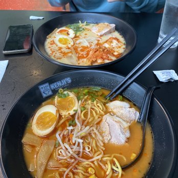Kenji's  - Front: Kaizen ramen with regular noodle and pork loin Back: Kenjis Ramen with regular noodle and pork loin - Ramen Near Me - Vancouver, Washington