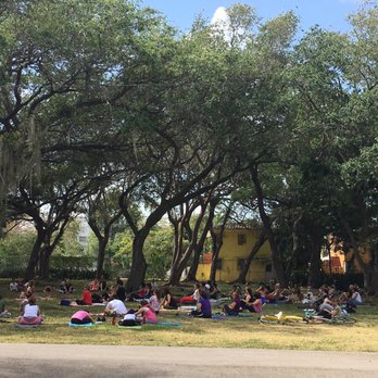 Legion Park - Yoga under the oak trees - Parks Near Me - Miami, Florida