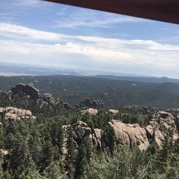 Devils Head Fire Tower - View from halfway up the stairs to the lookout.  Not for those afraid of heights. - Hiking Near Me - Sedalia, Colorado