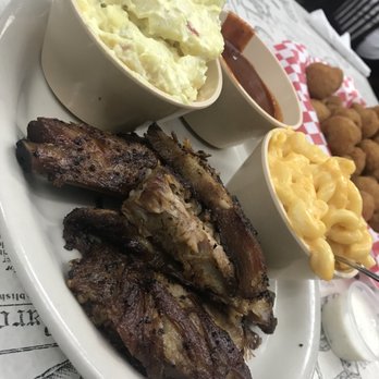 Oakridge - bbq ribs (sausage came out later because they forgot to include) - Smokehouse Near Me - Schulenburg, Texas