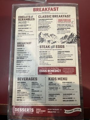 Menu photo 1 Highlander Ashford, WA Menu photo 1 Highlander Ashford, WA
