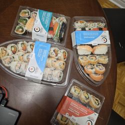 Loblaws - Spicy shrimp mango roll Dragon boat Assorted maki boat California nigri boat