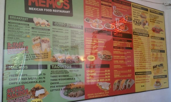 Menu photo 7 Memo's Mexican Food Restaurant Everett, WA Menu photo 7 Memo's Mexican Food Restaurant Everett, WA