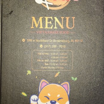 Shiba Pho - Menu - Vietnamese Near Me - Brownsburg, Indiana