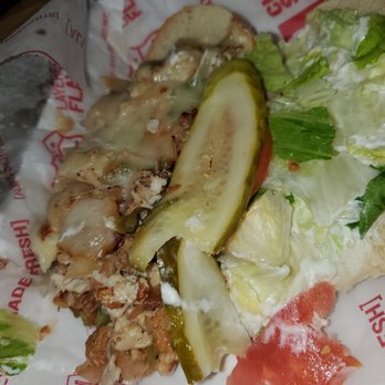 Charleys Cheesesteaks - Sorry had to take a bite before I took my pic. It was really good. Chicken philly hold the mushrooms. - Cheesesteaks Near Me - West Covina, California Charleys Cheesesteaks - Sorry had to take a bite before I took my pic. It was really good. Chicken philly hold the mushrooms. - Cheesesteaks Near Me - West Covina, California