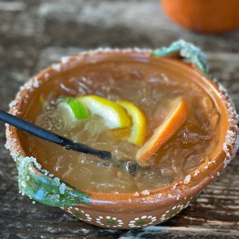 D' La Santa - Cocktail in ceramic bowl - Mexican Near Me - Seattle, Washington
