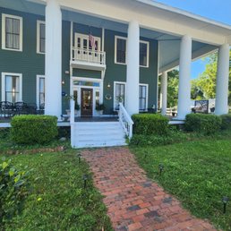 the front entrance of a house