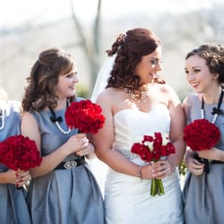 Rollers & Rouge - Bridesmaid Hair, Bridesmaid Makeup, Airbrush Makeup, Cincinnati Makeup Artists Photo courtesy of Jennifer Thornhill Photography