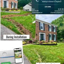 LC  Sprinklers & Lighting - Sprinkler system installation - before and after