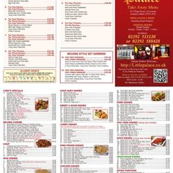 Little Palace - Our new menu