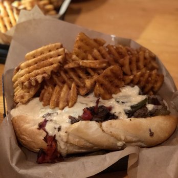 Thirsty Beaver - Lumberjack Steak Sandwich with waffle fries - Burgers Near Me - Smithfield, Rhode Island
