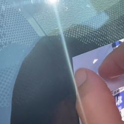 Adoniram Insurance Agency - Tried to pull the sticker off and got left with its background .