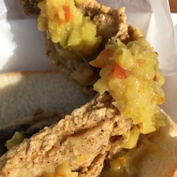 Fruit Creations & Catering - Fried whiting with pear relish