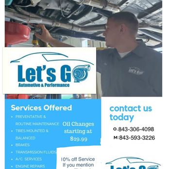 Let's Go Automotive & Performance - Oil Change Stations Near Me - Myrtle Beach, South Carolina Let's Go Automotive & Performance - Oil Change Stations Near Me - Myrtle Beach, South Carolina