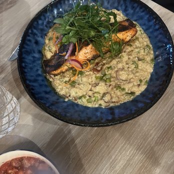 RED O - Salmon with cauliflower risotto - Mexican Near Me - Thousand Oaks, California