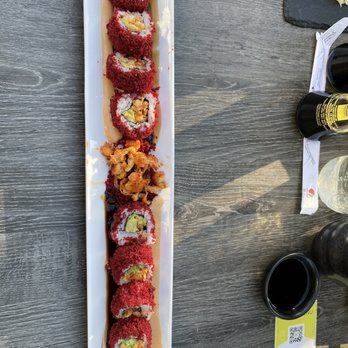 Yummy Sushi - This was pleasing to look at but the taste fell flat for all three of us. - Sushi Bars Near Me - Coronado, California Yummy Sushi - This was pleasing to look at but the taste fell flat for all three of us. - Sushi Bars Near Me - Coronado, California