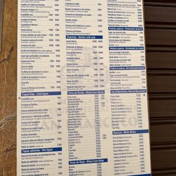 Bodega San Francisco - Menu