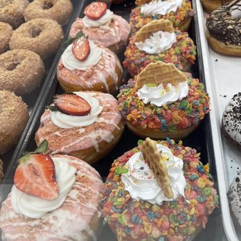 Knead Donuts - Strawberry and cream donut, and fruity pebbles - Donuts Near Me - Cerritos, California