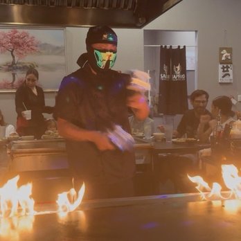 Sakura Chaya Clovis - Fake Chef Lee, closing out his performance after cooking a fantastic dinner. - Teppanyaki Near Me - Clovis, California Sakura Chaya Clovis - Fake Chef Lee, closing out his performance after cooking a fantastic dinner. - Teppanyaki Near Me - Clovis, California