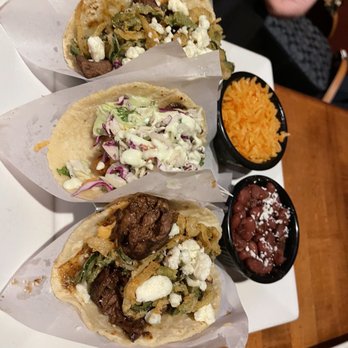 Cocina Madrigal - 2 beef tacos and 1 shrimp taco. Utterly delicious. - Tacos Near Me - Phoenix, Arizona Cocina Madrigal - 2 beef tacos and 1 shrimp taco. Utterly delicious. - Tacos Near Me - Phoenix, Arizona
