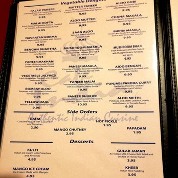 Cafe India - Menu. Page 4/5. - Indian Near Me - Visalia, California Cafe India - Menu. Page 4/5. - Indian Near Me - Visalia, California
