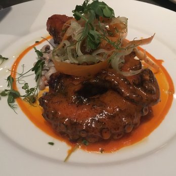 Herringbone Waikiki - Buffalo Octapus with black eyed peas - Seafood Near Me - Honolulu, Hawaii