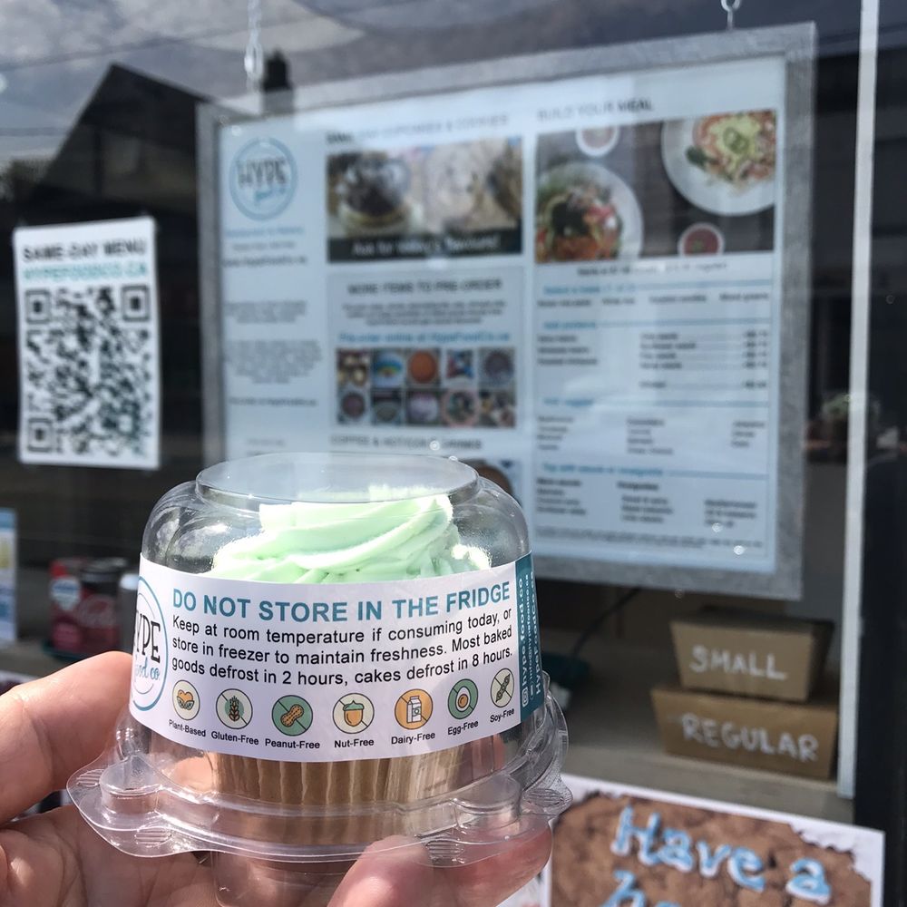 Hype Food - Vanilla Mint cupcake - Gluten-Free Near Me - Toronto, Ontario Hype Food - Vanilla Mint cupcake - Gluten-Free Near Me - Toronto, Ontario