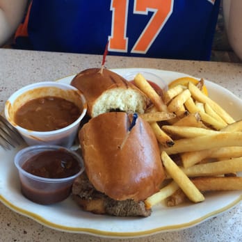Brad's Restaurant - Tritons (medium) sandwich with fries - Seafood Near Me - Pismo Beach, California