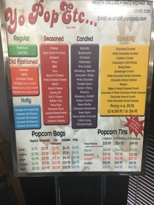 Menu photo 1 Yo Pop Etc Carrollton, TX