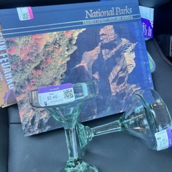 Goodwill - Margarita glasses and a hardcover national park book
