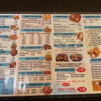 Shark’s Seafood and More - Updated menu as of Jan 2026 - Seafood Near Me - Bowie, Maryland