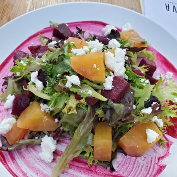 Brava Garden Eatery - Beet salad topped with goat cheese - Wine Bars Near Me - Pleasanton, California