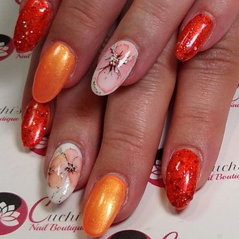 Cuchi's Nail Boutique - Acrylic fill water color nail art - Nail Salons Near Me - Douglas, Wyoming