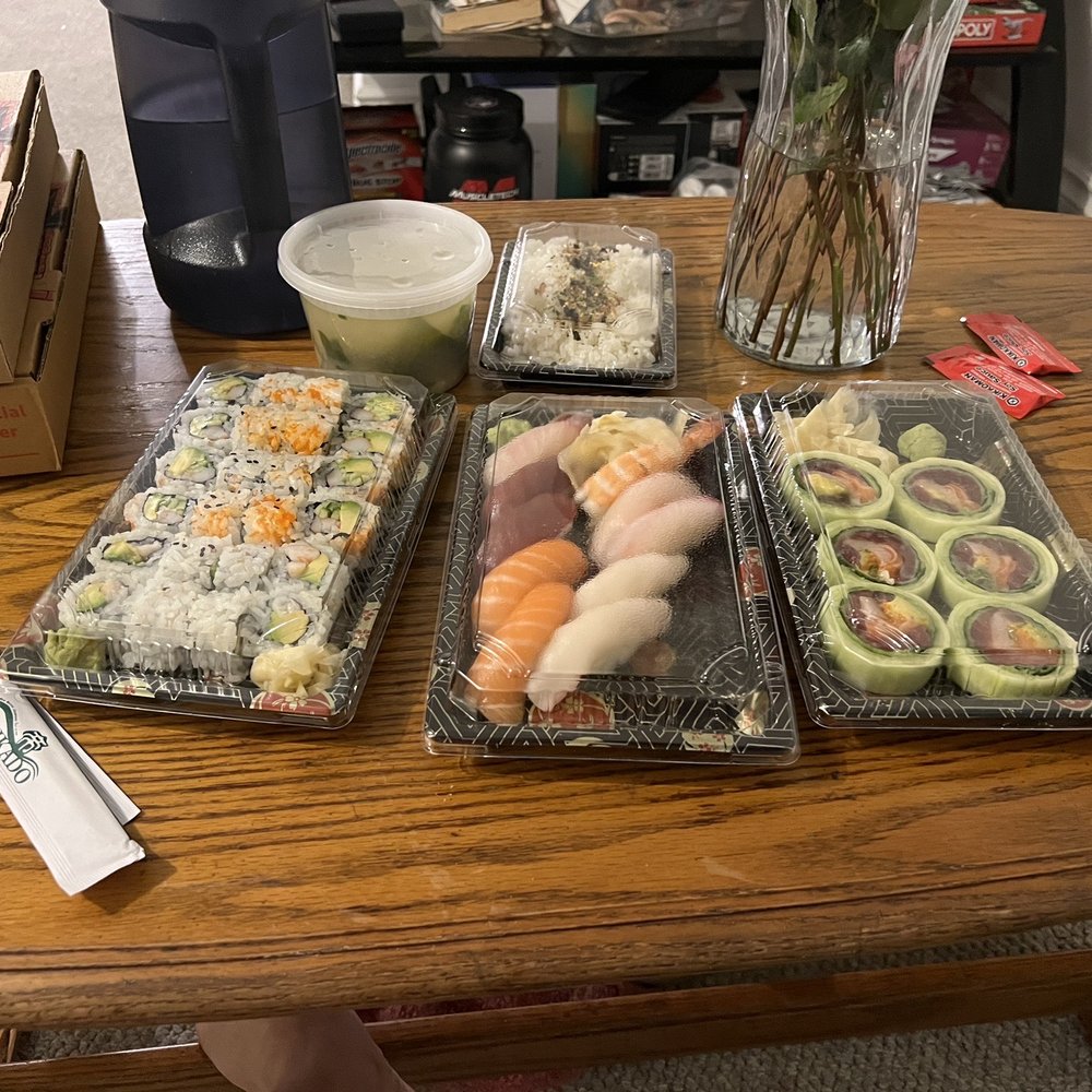 a variety of sushi and rolls a variety of sushi and rolls