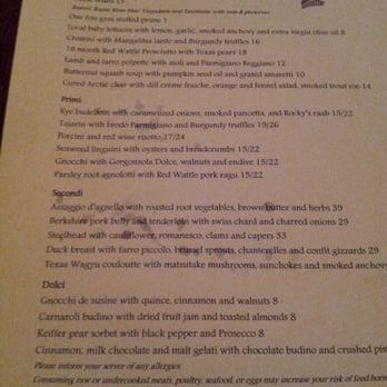 Lucia - Last nights menu at Lucia. Chances daily but you can't go wrong!!! - Italian Near Me - Dallas, Texas Lucia - Last nights menu at Lucia. Chances daily but you can't go wrong!!! - Italian Near Me - Dallas, Texas