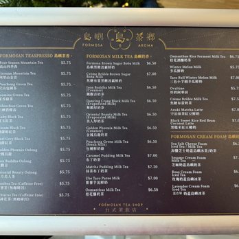 Formosa Aroma - Menu - Bubble Tea Near Me - Alhambra, California Formosa Aroma - Menu - Bubble Tea Near Me - Alhambra, California