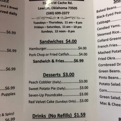 Mrs GG's Southern Cookin' - Desserts, Drinks, and sandwich menu