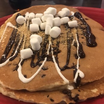 Our Place Restaurant - If you have a sweet tooth..get the s'mores pancakes!! - New American Near Me - Mansfield, Texas Our Place Restaurant - If you have a sweet tooth..get the s'mores pancakes!! - New American Near Me - Mansfield, Texas