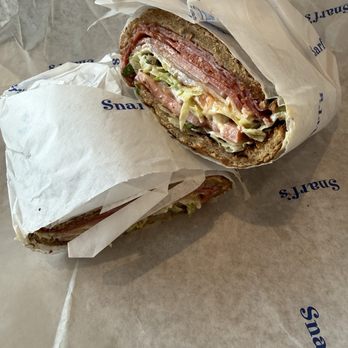 Snarf's Sandwiches - Italian Sandwich (Salami, Pepperoni, Capicola, Mortadella & Provolone Cheese) - Salad Near Me - Dallas, Texas Snarf's Sandwiches - Italian Sandwich (Salami, Pepperoni, Capicola, Mortadella & Provolone Cheese) - Salad Near Me - Dallas, Texas
