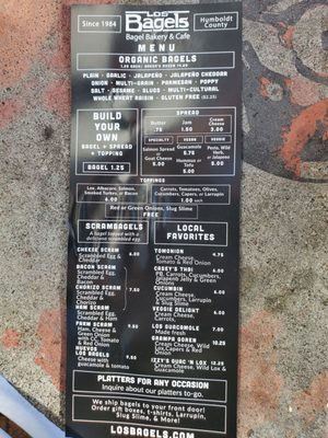 Menu photo 3 Los Bagels Eureka, CA