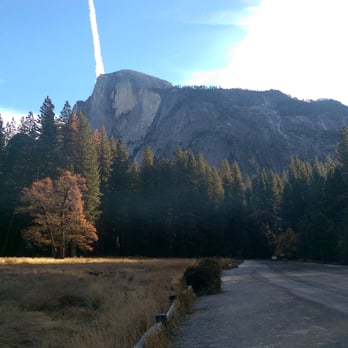 Cook's Meadow Loop - The side of the road at Cook's Meadow. - Hiking Near Me - Yosemite Village, California Cook's Meadow Loop - The side of the road at Cook's Meadow. - Hiking Near Me - Yosemite Village, California