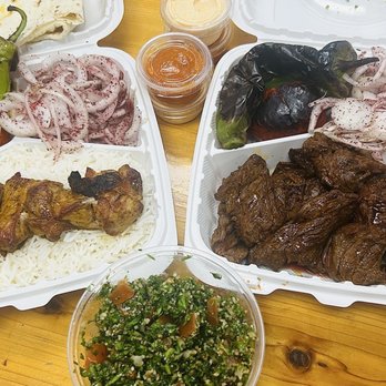 Original Kabob Factory - Pork Shish Kabob Combo Plate Beef Shish Kabob Tabuleh - Mediterranean Near Me - Glendale, California Original Kabob Factory - Pork Shish Kabob Combo Plate Beef Shish Kabob Tabuleh - Mediterranean Near Me - Glendale, California