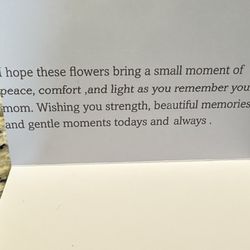Ellie Flowers and Coffee Shop - Lovely note from Ellie Flowers to help lift my spirits. How sweet