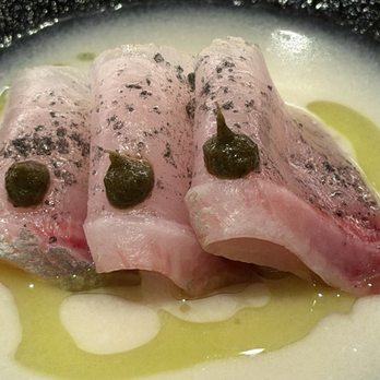 Kaze - Sashimi: Kampachi, leche de tigre, charred scallion - Japanese Near Me - Thousand Oaks, California Kaze - Sashimi: Kampachi, leche de tigre, charred scallion - Japanese Near Me - Thousand Oaks, California